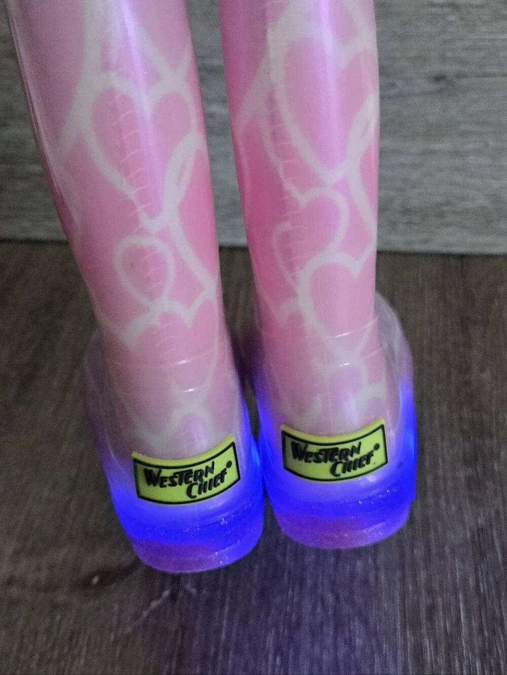 Western Chief Toddler Glitter Stars Lighted Rain Boot - Size 6